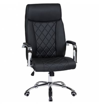 Кресло LMR-110B/black для руководителя, экокожа, цвет черный