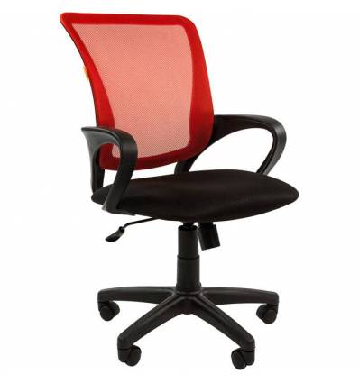 Кресло CHAIRMAN 969/RED для оператора, сетка/ткань, цвет красный/черный