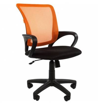 Кресло CHAIRMAN 969/ORANGE для оператора, сетка/ткань, цвет оранжевый/черный