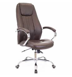 Кресло EVERPROF LONG PU Brown для руководителя, экокожа, цвет коричневый