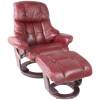 Кресло-реклайнер RELAX Lux 7438W Bordo, кожа, цвет бордовый
