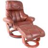 Кресло-реклайнер RELAX Lux 7438W Brown, кожа, цвет коричневый фото 1