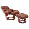 Кресло-реклайнер RELAX Lux 7438W Brown, кожа, цвет коричневый фото 2