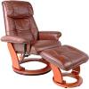 Кресло-реклайнер RELAX Ularia 7112L Brown, кожа, цвет коричневый/орех фото 1