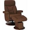 Кресло-реклайнер RELAX MASTER S14120 Brown, кожа, цвет коричневый/орех фото 1