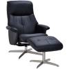 Кресло-реклайнер RELAX BOSS S14032 Black, кожа, цвет черный фото 1