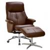 Кресло-реклайнер RELAX BOSS S14032 Brown на колесной базе, кожа, цвет коричневый фото 1