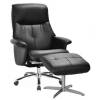 Кресло-реклайнер RELAX BOSS S14032 Black на колесной базе, кожа, цвет черный фото 1