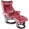 Кресло-реклайнер RELAX Melvery 7436 Bordo, кожа, цвет бордовый/венге фото 1