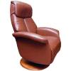 Кресло-реклайнер RELAX LOTUS 7703 Brown, кожа, цвет коричневый/орех фото 1