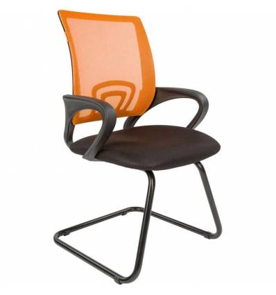 Кресло CHAIRMAN 696 V/ORANGE для посетителя, сетка/ткань, цвет оранжевый/черный