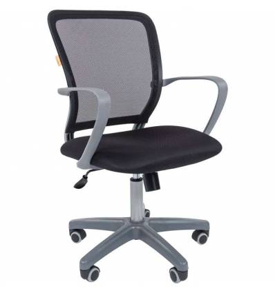 Кресло CHAIRMAN 698 GREY/BLACK для оператора, серый пластик, сетка/ткань, цвет черный