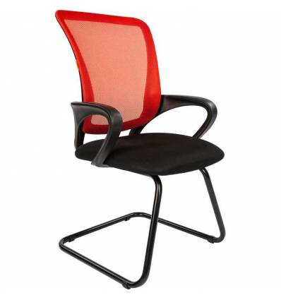 Кресло CHAIRMAN 969 V/RED для посетителя, сетка/ткань, цвет красный/черный
