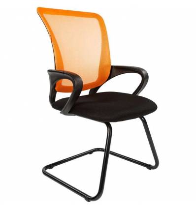 Кресло CHAIRMAN 969 V/ORANGE для посетителя, сетка/ткань, цвет оранжевый/черный