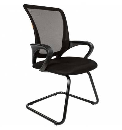 Кресло CHAIRMAN 969 V/BLACK для посетителя, сетка/ткань, цвет черный
