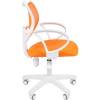 Кресло CHAIRMAN 450 LT WHITE/ORANGE для оператора, белый пластик, сетка/ткань, цвет оранжевый фото 3
