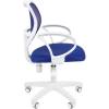 Кресло CHAIRMAN 450 LT WHITE/BLUE для оператора, белый пластик, сетка/ткань, цвет синий фото 3