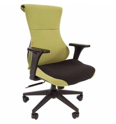 Кресло CHAIRMAN GAME 10/GREEN для руководителя (геймерское), ткань, цвет зеленый/черный