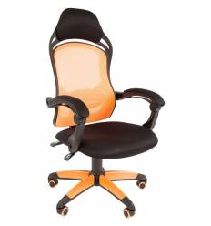 Кресло CHAIRMAN GAME 12/ORANGE для руководителя (геймерское), сетка/ткань, цвет оранжевый/черный
