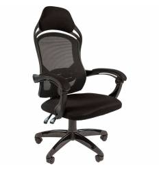 Кресло CHAIRMAN GAME 12/BLACK для руководителя (геймерское), сетка/ткань, цвет черный
