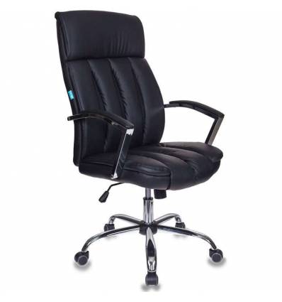 Кресло Бюрократ T-8000SL/BL+BLACK для руководителя, экокожа, цвет черный