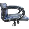 Кресло Trident GK-0303 Blue and Black для руководителя, экокожа, цвет черный/синий фото 5