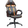 Кресло Trident GK-0303 Orange and Black для руководителя, экокожа, цвет черный/оранжевый фото 1