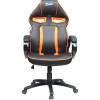 Кресло Trident GK-0303 Orange and Black для руководителя, экокожа, цвет черный/оранжевый фото 2