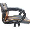 Кресло Trident GK-0303 Orange and Black для руководителя, экокожа, цвет черный/оранжевый фото 5