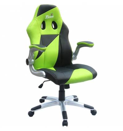 Кресло Trident GK-0505 Green and Black для руководителя, экокожа, цвет зеленый/черный