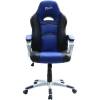 Кресло Trident GK-0707 Blue and Black для руководителя, экокожа, цвет черный/синий фото 2