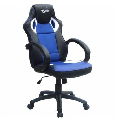 Кресло Trident GK-0808 Black and Blue для руководителя, экокожа/ткань, цвет черный/синий