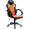 Кресло Trident GK-0808 Black and Orange для руководителя, экокожа/ткань, цвет черный/оранжевый фото 1