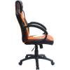 Кресло Trident GK-0808 Black and Orange для руководителя, экокожа/ткань, цвет черный/оранжевый фото 3