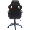 Кресло Trident GK-0808 Black and Orange для руководителя, экокожа/ткань, цвет черный/оранжевый фото 4