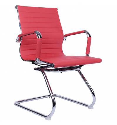Кресло EVERPROF LEO CF PU Red для посетителя, экокожа, цвет красный