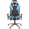 Кресло EVERPROF Lotus S16 PU Blue игровое, экокожа, цвет голубой/черный фото 2