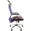 Кресло CHAIRMAN 700/BLUE сетка для руководителя, сетка/экокожа, цвет синий/черный фото 3