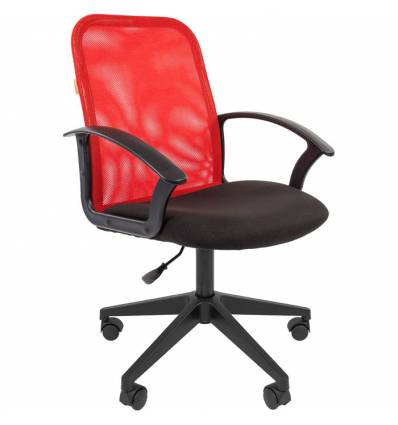 Кресло CHAIRMAN 615/RED для оператора, сетка/ткань, цвет красный/черный
