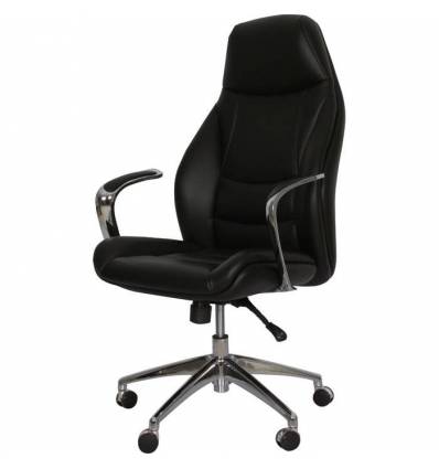 Кресло Officio Омега ОМ-01 для руководителя, экокожа, цвет черный