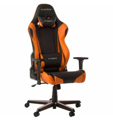 Кресло DXRacer OH/RZ0/NO Racing Series, компьютерное, экокожа, цвет черный/оранжевый