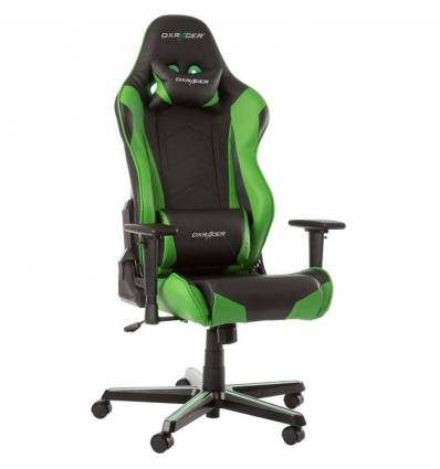 Кресло DXRacer OH/RZ0/NE Racing Series, компьютерное, экокожа, цвет черный/зеленый
