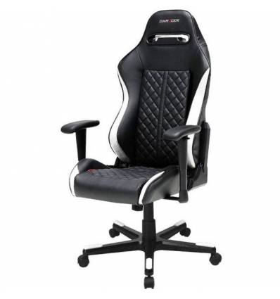 Кресло DXRacer OH/DF73/NW Drifting Series, компьютерное, экокожа, цвет черный/белый
