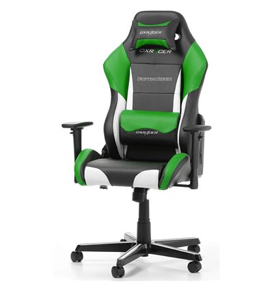 Кресло DXRacer OH/DM61/NWE Drifting Series, компьютерное, экокожа, цвет черный/белый/зеленый