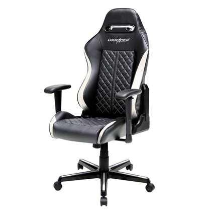Кресло DXRacer OH/DH73/NW Drifting Series, компьютерное, экокожа, цвет черный/белый