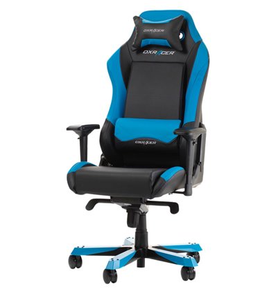 Кресло DXRacer OH/IS11/NB Iron Series, компьютерное, экокожа, цвет черный/синий
