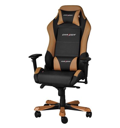 Кресло DXRacer OH/IS11/NC Iron Series, компьютерное, экокожа, цвет черный/коричневый