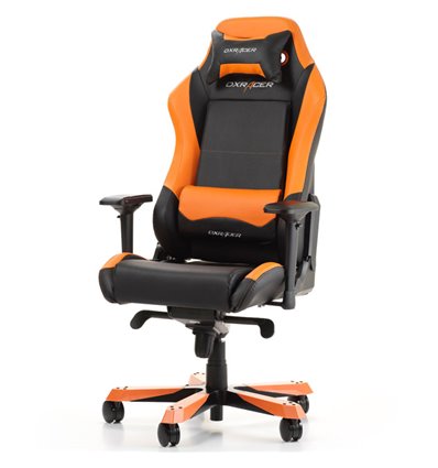 Кресло DXRacer OH/IS11/NO Iron Series, компьютерное, экокожа, цвет черный/оранжевый