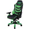 Кресло DXRacer OH/IS166/NE Iron Series, компьютерное, экокожа, цвет черный/зеленый фото 1