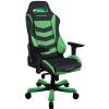 Кресло DXRacer OH/IS166/NE Iron Series, компьютерное, экокожа, цвет черный/зеленый фото 2